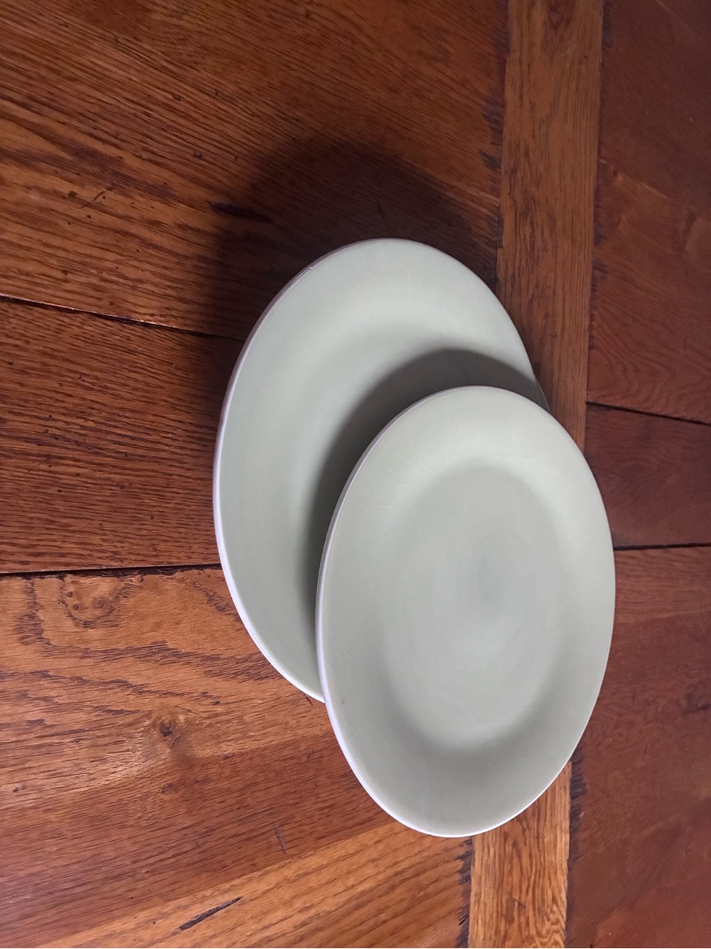 Set of 3 Beautiful Sage Serving Plates - Jill Rosenwald